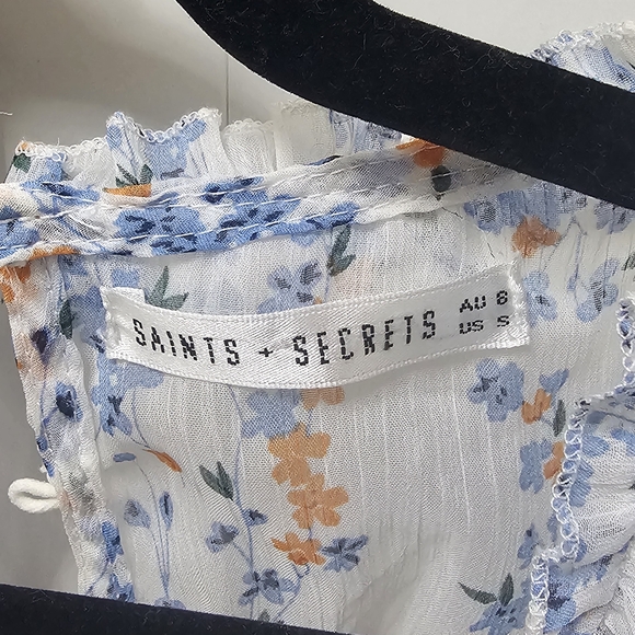 Floral Ruffle V-Neck Dress - Picture 6 of 6